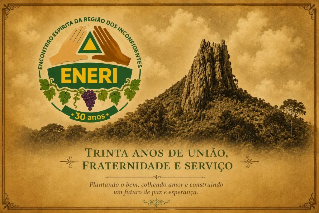 Arte comemorativa dos 30 anos do ENERI: trinta anos de união, fraternidade e serviço